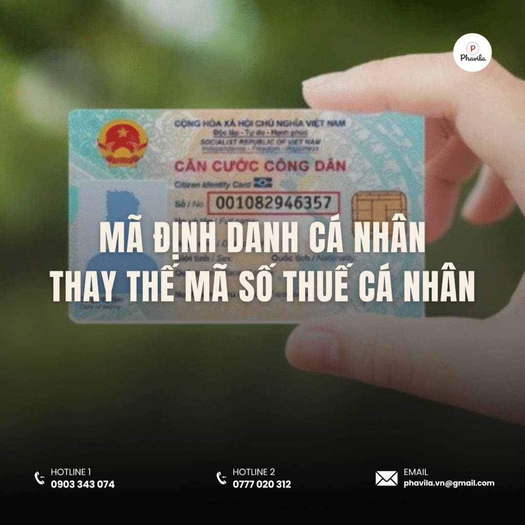 ố định danh cá nhân thay mã số thuế